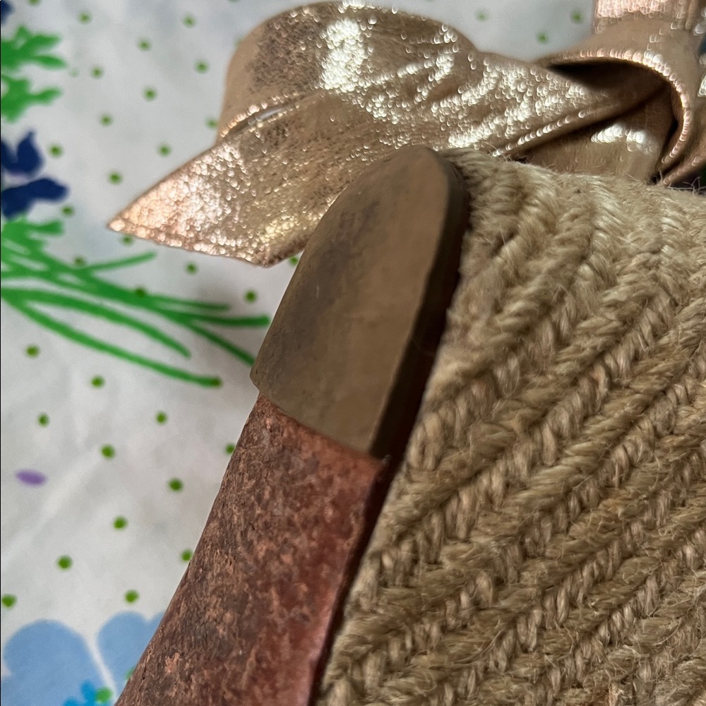 Loeffler Randall Metallic Ankle Lace Espadrilles- 9? - Picture 12 of 15